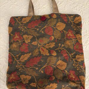 New Lined Tapestry Fabric Bag